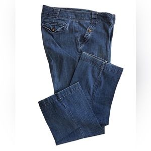 George & Martha Distressed Blue Denim Jeans, Sz 14